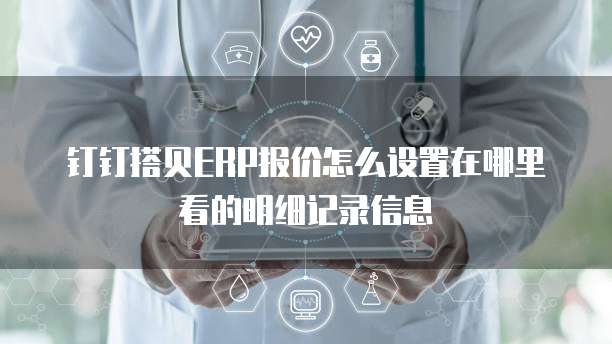 钉钉搭贝ERP报价怎么设置在哪里看的明细记录信息