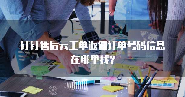 钉钉售后云工单返佣订单号码信息在哪里找?