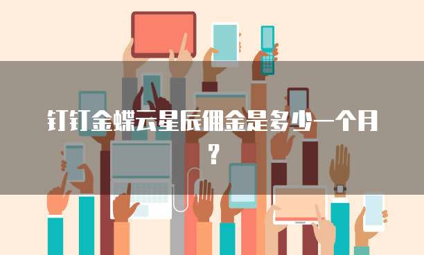 钉钉金蝶云星辰佣金是多少一个月?