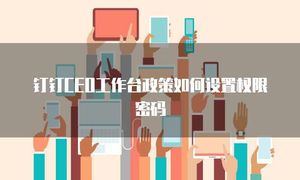 钉钉CEO工作台政策如何设置权限密码