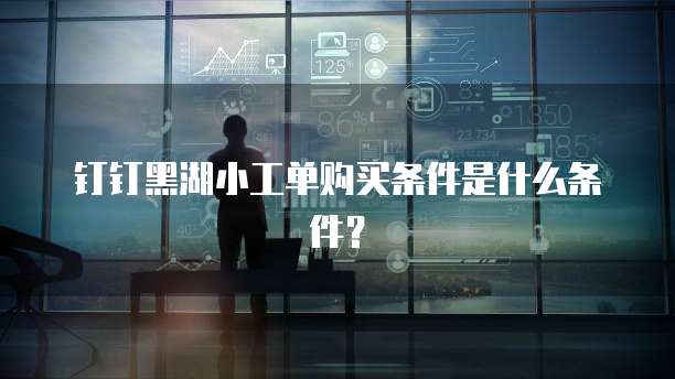 钉钉黑湖小工单购买条件是什么条件？