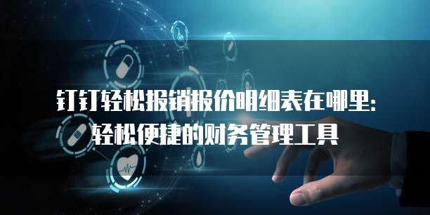 钉钉轻松报销报价明细表在哪里:轻松便捷的财务管理工具