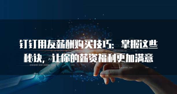 钉钉用友薪酬购买技巧：掌握这些秘诀，让你的薪资福利更加满意