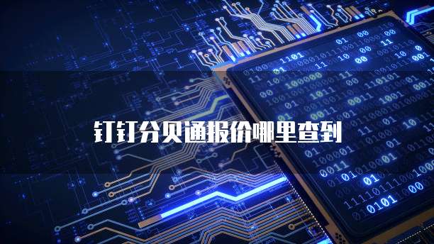 钉钉分贝通报价哪里查到