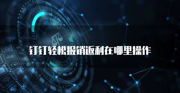 钉钉轻松报销返利在哪里操作