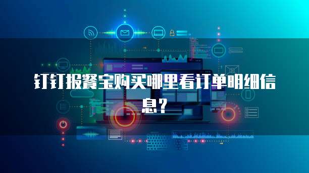 钉钉报餐宝购买哪里看订单明细信息？