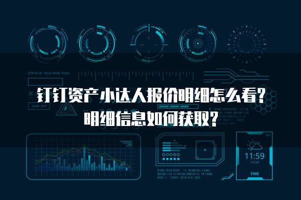 钉钉资产小达人报价明细怎么看?明细信息如何获取?