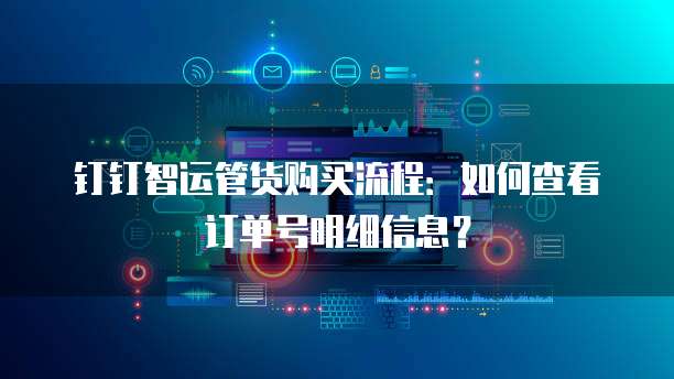 钉钉智运管货购买流程:如何查看订单号明细信息?