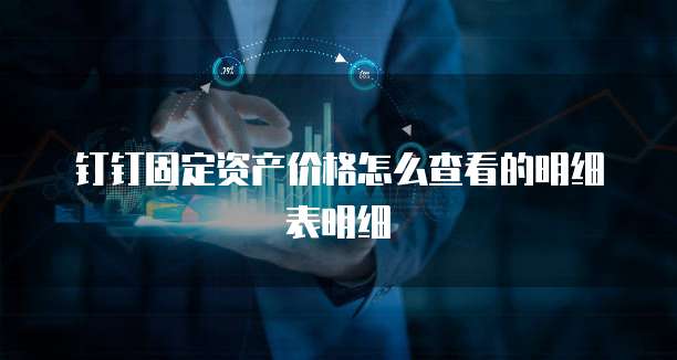 钉钉固定资产价格怎么查看的明细表明细
