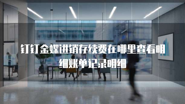 钉钉金蝶进销存续费在哪里查看明细账单记录明细