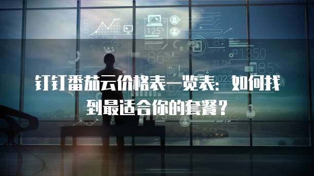 钉钉番茄云价格表一览表：如何找到最适合你的套餐？