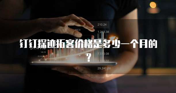 钉钉探迹拓客价格是多少一个月的?