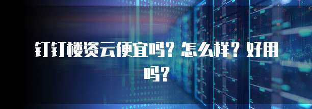 钉钉楼资云便宜吗?怎么样?好用吗?