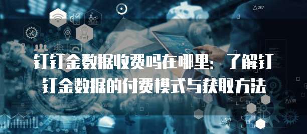 钉钉金数据收费吗在哪里:了解钉钉金数据的付费模式与获取方法