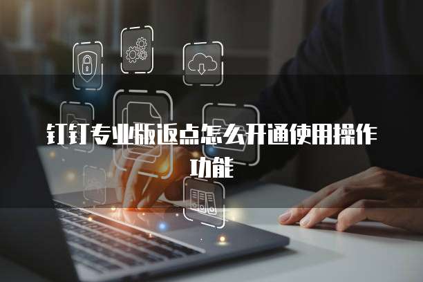 钉钉专业版返点怎么开通使用操作功能