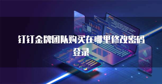 钉钉金牌团队购买在哪里修改密码登录