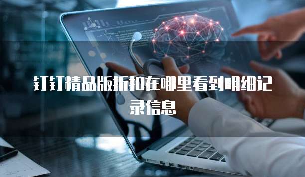 钉钉精品版折扣在哪里看到明细记录信息