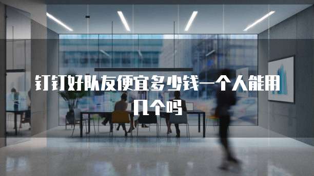 钉钉好队友便宜多少钱一个人能用几个吗