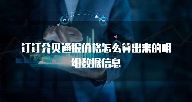 钉钉分贝通报价格怎么算出来的明细数据信息