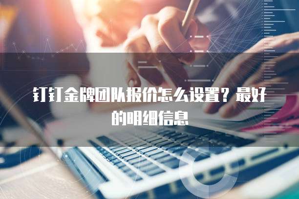 钉钉金牌团队报价怎么设置?最好的明细信息