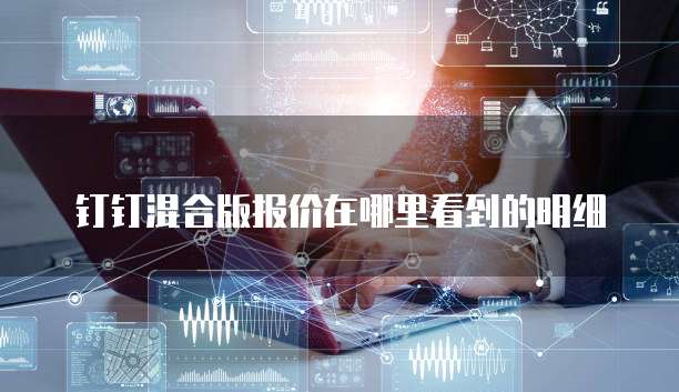 钉钉混合版报价在哪里看到的明细