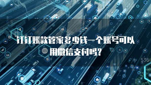 钉钉账款管家多少钱一个账号可以用微信支付吗?