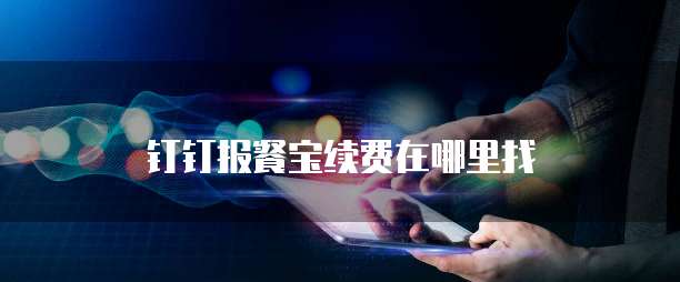 钉钉报餐宝续费在哪里找