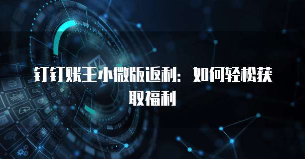 钉钉账王小微版返利:如何轻松获取福利