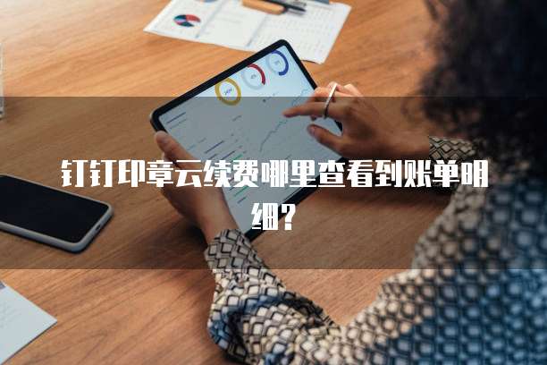 钉钉印章云续费哪里查看到账单明细?