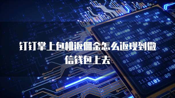 钉钉掌上包机返佣金怎么返现到微信钱包上去