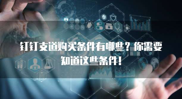 钉钉支道购买条件有哪些?你需要知道这些条件!