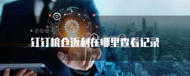 钉钉粮仓返利在哪里查看记录