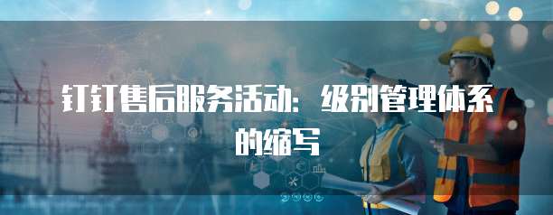 钉钉售后服务活动：级别管理体系的缩写