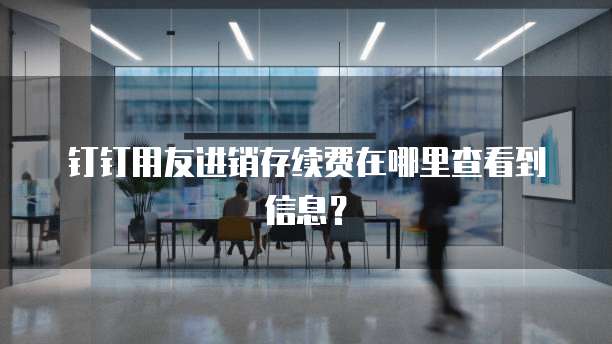 钉钉用友进销存续费在哪里查看到信息?