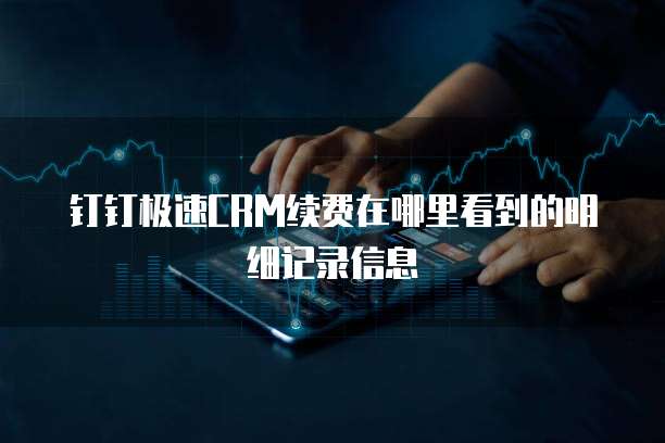 钉钉极速CRM续费在哪里看到的明细记录信息