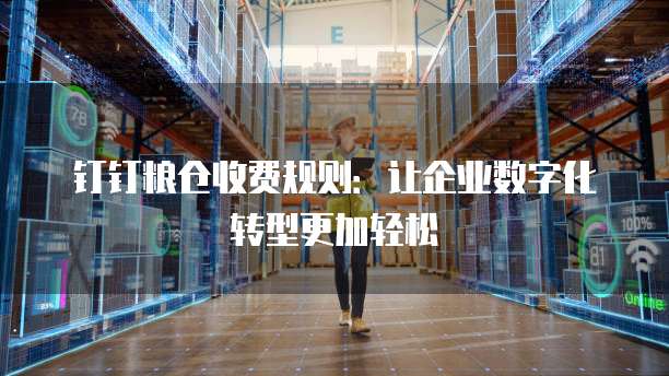 钉钉粮仓收费规则:让企业数字化转型更加轻松