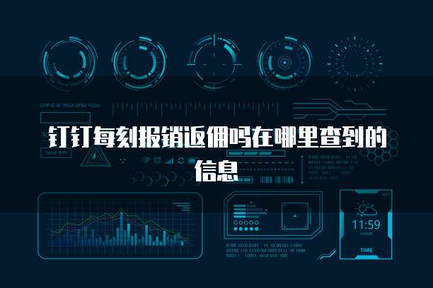 钉钉每刻报销返佣吗在哪里查到的信息
