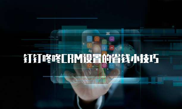 钉钉咚咚CRM设置的省钱小技巧