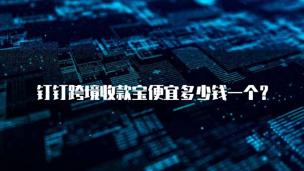 钉钉跨境收款宝便宜多少钱一个?