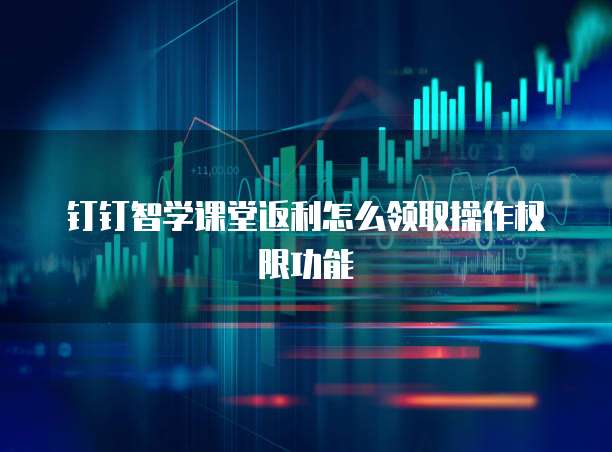 钉钉智学课堂返利怎么领取操作权限功能