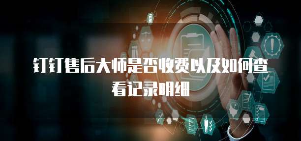 钉钉售后大师是否收费以及如何查看记录明细