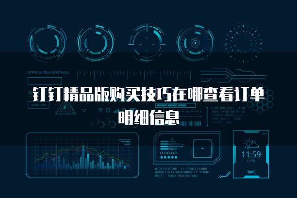 钉钉精品版购买技巧在哪查看订单明细信息