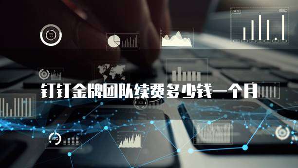 钉钉金牌团队续费多少钱一个月