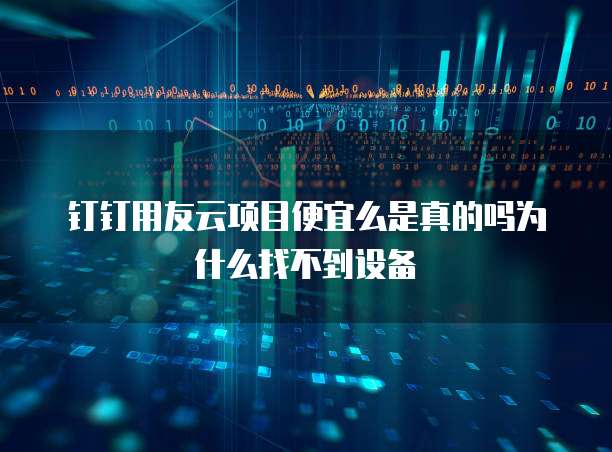 钉钉用友云项目便宜么是真的吗为什么找不到设备