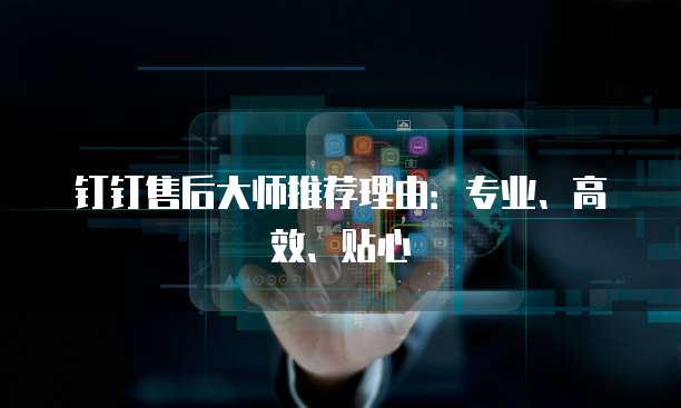 钉钉售后大师推荐理由:专业、高效、贴心