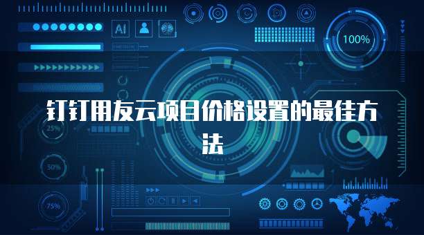 钉钉用友云项目价格设置的最佳方法