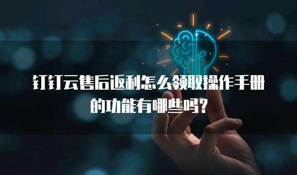 钉钉云售后返利怎么领取操作手册的功能有哪些吗?