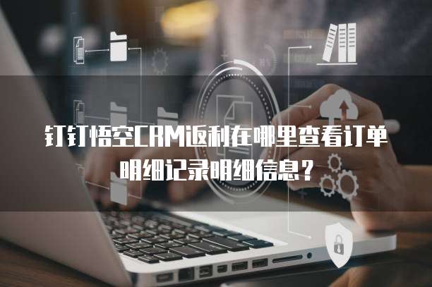 钉钉悟空CRM返利在哪里查看订单明细记录明细信息？