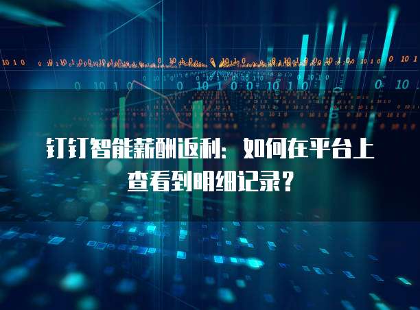 钉钉智能薪酬返利：如何在平台上查看到明细记录？