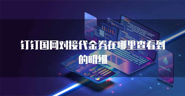 钉钉国网对接代金券在哪里查看到的明细